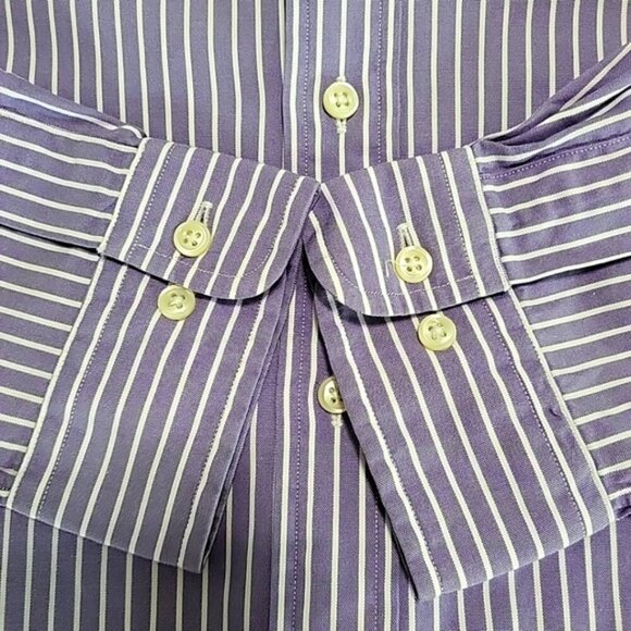 Ralph Lauren Men's Shirt Size 161/2 Neck 32/33 Button Down Collar Striped - Picture 6 of 12